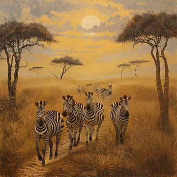 Zebra's van Koffie Zwart