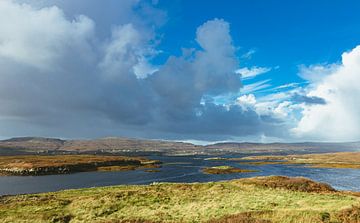 Peaceful, deserted places in Scotland. Peat bogs, acid grasses, flooded wetlands with little vegetation. by Jakob Baranowski - Photography - Video - Photoshop