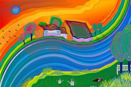 A warm summer evening in the countryside by Anna Marie de Klerk