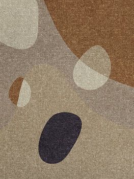 Cailloux abstraits 9. Art zen abstrait moderne dans des teintes terreuses.