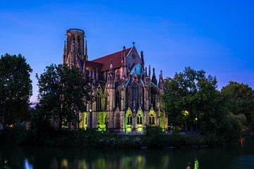 Duitsland, Historische Feuersee kathedraal in het centrum van Stuttgart van adventure-photos