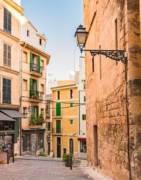 Straat in de oude stad van Palma de Mallorca van Alex Winter