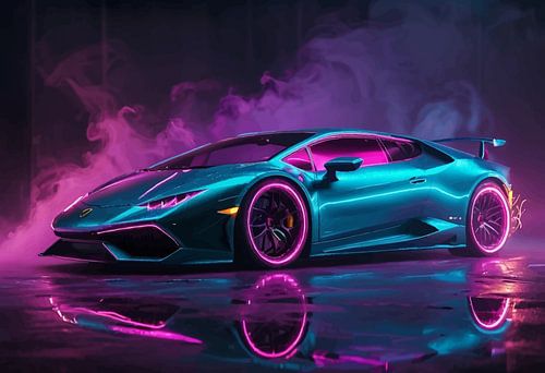 Lamborghini Huracán - Neon Vlam