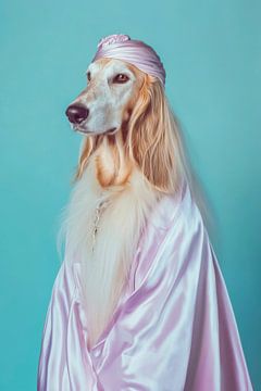 Afghaanse windhond van Poster Art Shop