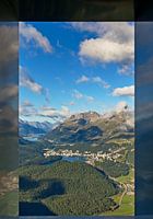 Uitzicht op het Engadin in Zwitserland