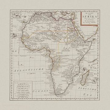 Vintage Afrika Kaart Uit 1763 van Andrea Haase