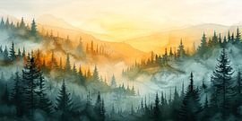 Wälder aus Grün 3 von ByNoukk