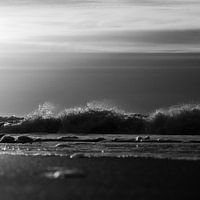 Coucher de soleil Côte de la mer du Nord Pays-Bas BNW 1x1