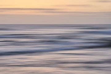 Abstract of waves after sunset by Cor de Hamer