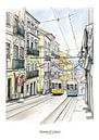 Affiche 5 de Lisbonne - Tram du Chiado par Yeon Yellow-Duck Choi Aperçu