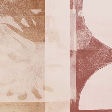 Raw Romance. Moderne abstracte kunst in warme kleuren VI van Dina Dankers