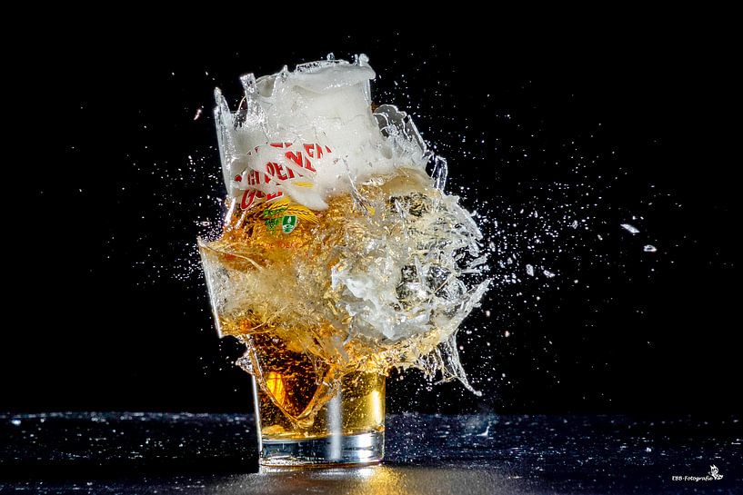 Beer pierced by bullet by Esther Bax