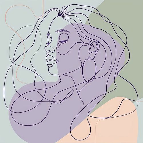 Modern portret van een vrouw