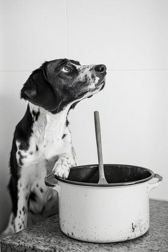 Hond in de keuken