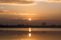 Beautiful sunrise in Friesland