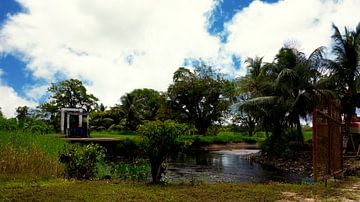 Sluisje bij Plantage Katwijk  bij Paramaribo in Suriname van René Holtslag