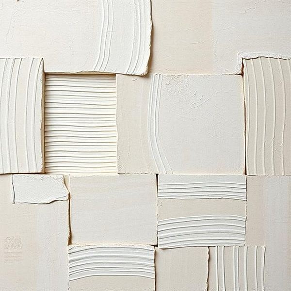 Modern abstract blocks beige white. by J.a Dijkstra