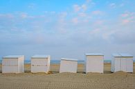 Strandhütten in einer Reihe von Johan Vanbockryck Miniaturansicht