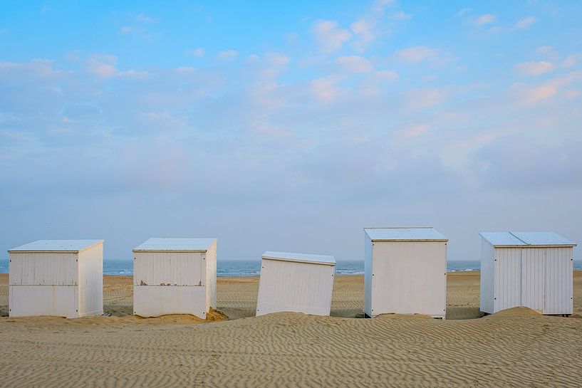Strandhütten in einer Reihe von Johan Vanbockryck