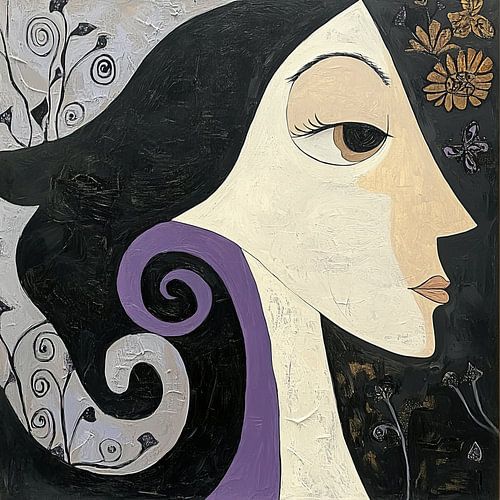 Woman Flowers | Abstract Female Portrait with Flowers