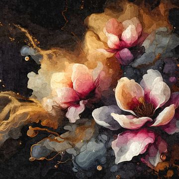 Magnolia – Poetic blossom in a golden mist of colour