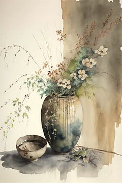Ikebana arrangement van Carla van Zomeren