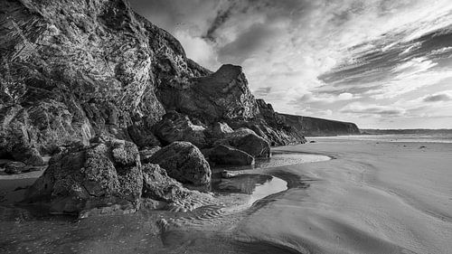 Coastal panorama with sandy beach | Brittany