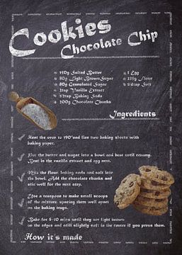 Recipe of Dessert - Chocolate Chip Cookie van JayJay Artworks