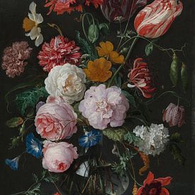 Stilleben mit buntem Blumenstrauß von KijkKunst