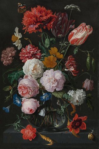 Still life with colourful bouquet