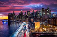 Ciel dramatique au-dessus de Manhattan, New York