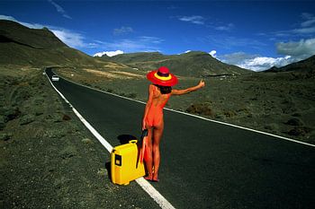 Anhalterin auf Fuerteventura