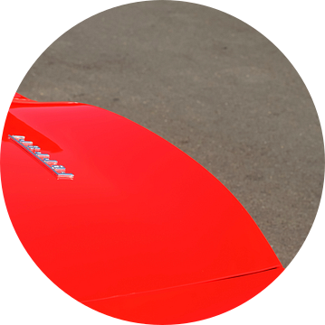 Detail op een rode Ferrari F430 sportwagen van Sjoerd van der Wal Fotografie