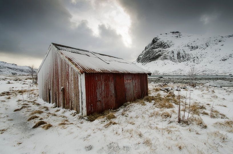 Schuur op de Lofoten van Eddie Smit