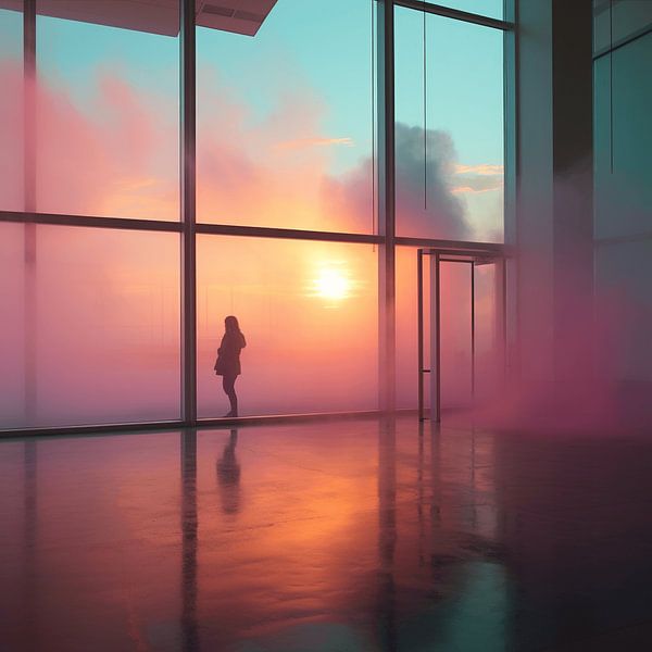 Attente dans la salle d'attente Neon par Karina Brouwer