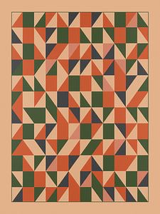 Retro: Geometrische Formen in warmen Erdtönen