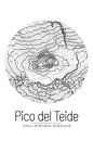 Pico del Teide | Landkarte Topografie (Minimal) von ViaMapia Miniaturansicht