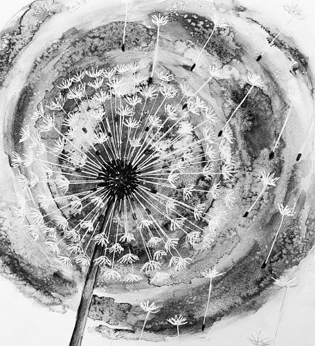 Aquarelle en noir et blanc