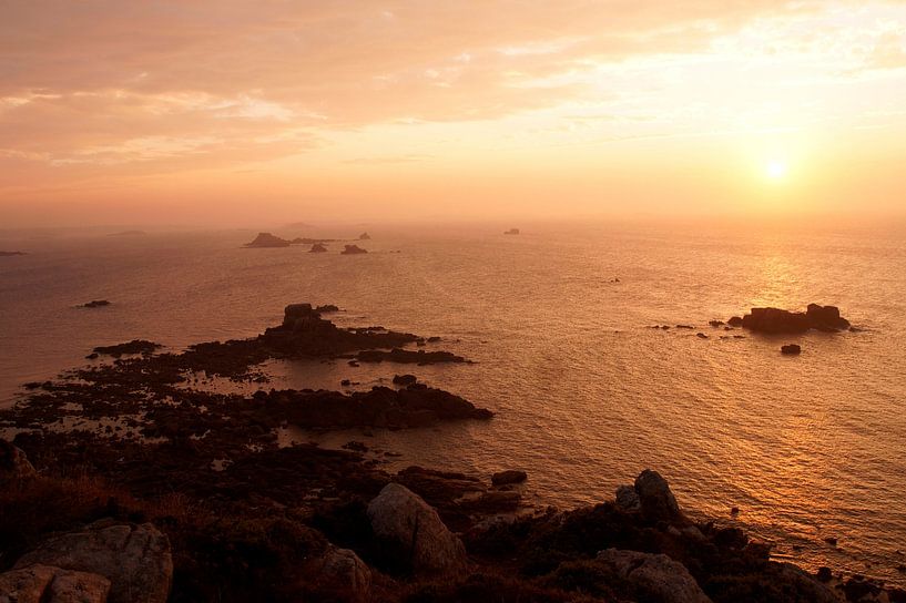 Brittany sunset Plougasnou by wil spijker