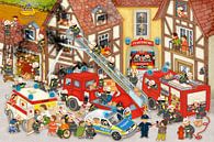 Feuerwehr in meinem Dorf von Marion Krätschmer Miniaturansicht
