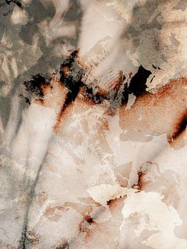 Vintage artwork with organic shapes in earth tones by Imaginative