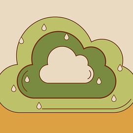 In The Clouds | 2D rendering of green clouds by Wybrich