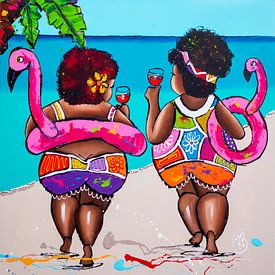 Fête sur la plage sur Happy Paintings