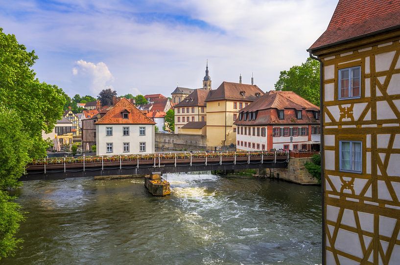 Historic Old Town of Bamberg on the River Regnitz by ManfredFotos