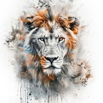 Illustration abstraite d'un lion sur ARTemberaubend