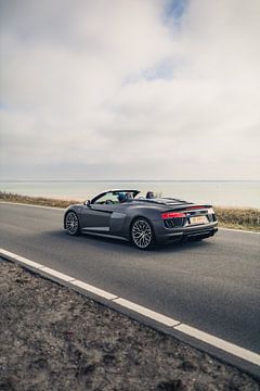 Audi R8 V10 met een Prachtig Zeezicht op de Achtergrond van Sebastiaan van 't Hoog