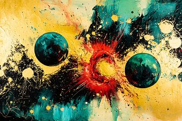 Dynamisch abstract planetenontwerp van Imperial Art House