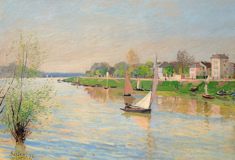 Alfred Sisley,La Seine a Argenteuil, The Seine at Argenteuil by finemasterpiece