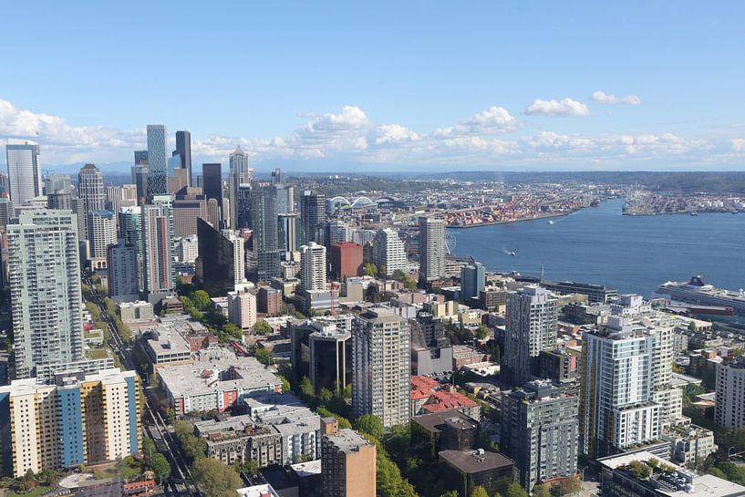 L'horizon de Seattle depuis la Space Needle par Linda Vreeswijk
