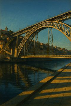 Dom Luís I Bridge Ascent: Golden Hour Abstraction by Travel Shop